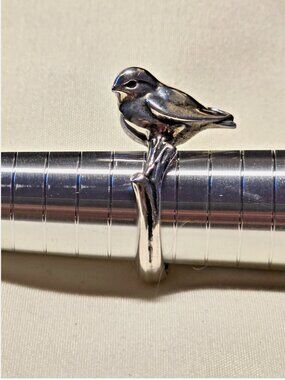 James Avery Retired 925 Sterling Silver Bird on a Branch Ring 8.75